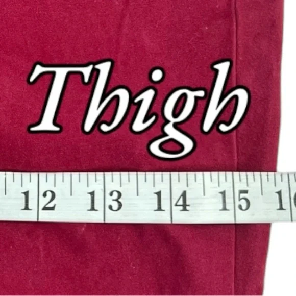 Talbots WOMENS PLUS SIZE 26W x 29" Zip Ankle Pants 5-Pocket Stretch Burgundy - Picture 15 of 16